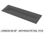 Plan vasque, bassin incliné grand taille 120 cm : L 130 à 201 x P 40 à 51 cm, finition lisse mate, 10 couleurs au choix, , résine Akrytan® teinté dans la masse, Livraison Offerte.